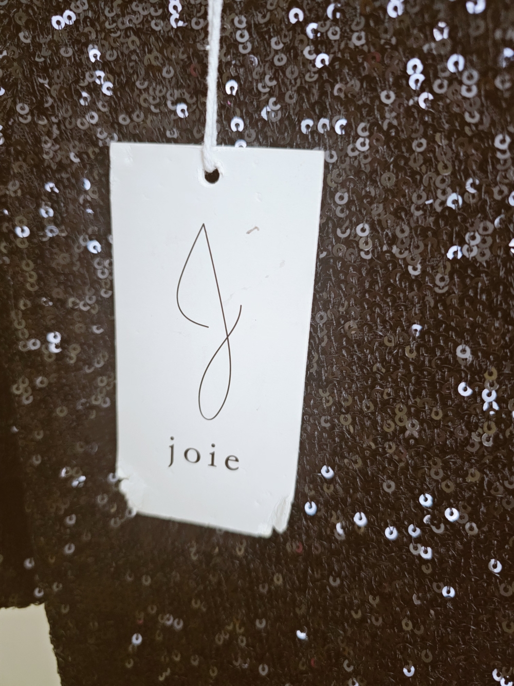 Joie Black Sequin Dress w/Puff Sleeves - SIZE S - Perfect Special Occasion Dress - Picture 3 of 6